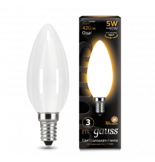 Лампа Gauss LED Filament Candle OPAL E14 5W 2700К