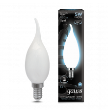 Лампа Gauss LED Filament Candle Tailed OPAL E14 5W 4100К