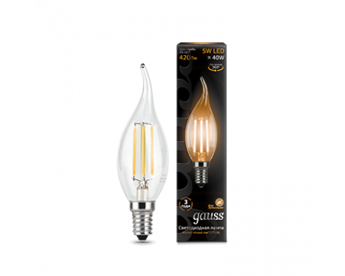 Лампа Gauss LED Filament Candle tailed E14 5W 2700K