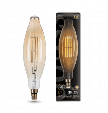 Лампа Gauss Led Vintage Filament BT120 8W E27 120*420mm Golden 2400K