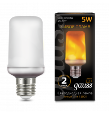 Лампа Gauss Led T65 Corn Flame 5W E27 1500K