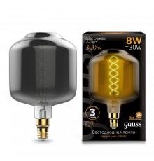 Лампа Gauss Led Vintage Filament Flexible DL180 8W E27 180*295mm Gray 2400K