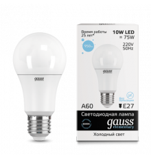 Лампа Gauss LED Elementary A60 10W E27 6500K