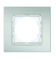 Alegra Lux Серебро алюминиевая Одинарная рамка