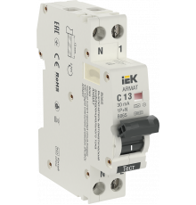 ARMAT Автоматический выключатель дифференциального тока B06S 1P+NP C13 30мА тип A (18мм) IEK