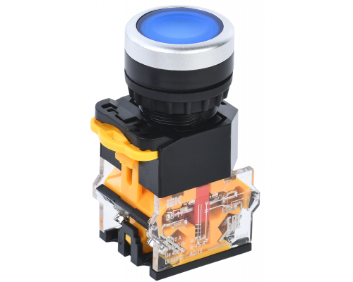 Кнопка управления D8-11 d=22мм 1з+1р синяя IEK  с доставкой по Санкт-Петербургу и по всей России.