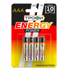 Батарейки Трофи LR03 4BL ENERGY POWER Alkaline
