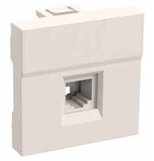 Розетка телефонная РКФ-20-00-П RJ-11 кат.3 (на 2 модуля) ПРАЙМЕР белая IEK