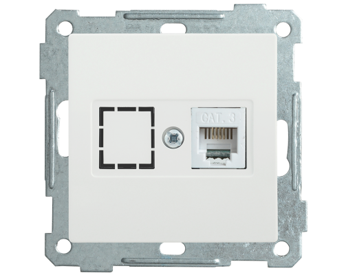 Розетка компьютерная РК10-1-Б RJ45 Cat5e BOLERO белый IEK  с доставкой по Санкт-Петербургу и по всей России.