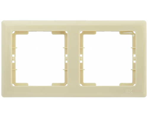 Рамка 2-местная горизонтальная РГ-2-БК BOLERO кремовый IEK