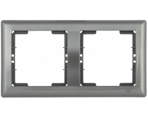 Рамка 2-местная горизонтальная РГ-2-БА BOLERO антрацит IEK
