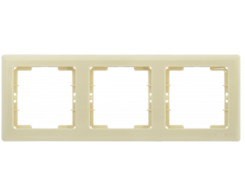 Рамка 3-местная горизонтальная РГ-3-БК BOLERO кремовый IEK