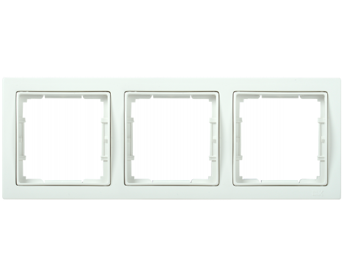 Рамка 3-местная квадратная РУ-3-ББ BOLERO Q1 белый IEK  с доставкой по Санкт-Петербургу и по всей России.