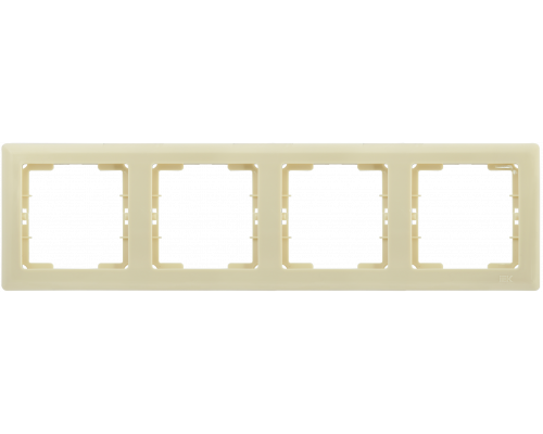Рамка 4-местная горизонтальная РГ-4-БК BOLERO кремовый IEK