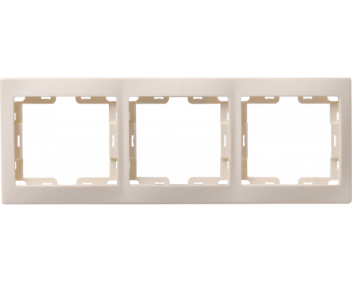 Рамка 3-местная горизонтальная РГ-3-ККм КВАРТА кремовый IEK