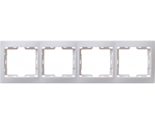 Рамка 4-местная горизонтальная РГ-4-КБ КВАРТА белый IEK