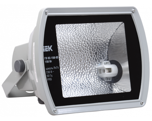 Прожектор металлогалогенный ГО02-150-02 асимметричный 150Вт Rx7s IP65 серый IEK
