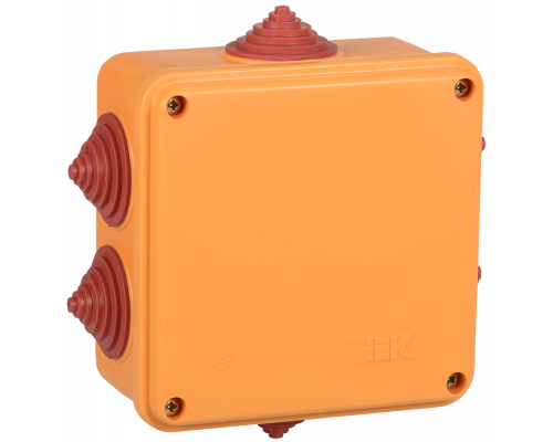 Коробка распаячная огнестойкая ПС 100х100х50мм 6P 4мм2 IP55 6 вводов IEK