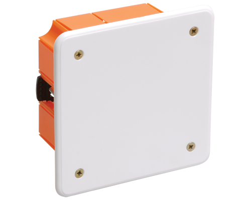 Коробка распаячная КМ41022 92х92x45мм для полых стен (с саморезами, пластиковые лапки, с крышкой) IEK