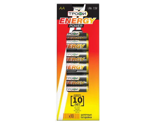 Батарейки Трофи LR6-10 box ENERGY POWER Alkaline