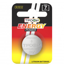 Батарейки Трофи CR2032-1BL ENERGY POWER Lithium