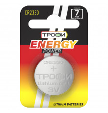 Батарейки Трофи CR2330-1BL ENERGY POWER Lithium