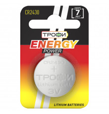 Батарейки Трофи CR2430-1BL ENERGY POWER Lithium