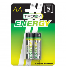 Батарейки Трофи LR6-2BL ENERGY Alkaline