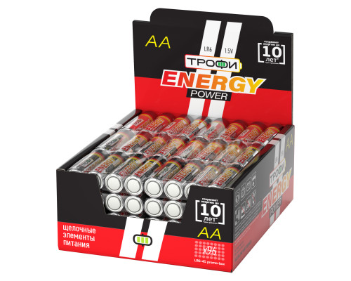 Батарейки Трофи LR6-4S promo-box ENERGY POWER Alkaline