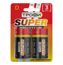 Батарейки Трофи R20-2BL SUPER HEAVY DUTY Zinc