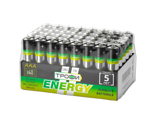 Батарейки Трофи LR03-40 bulk ENERGY Alkaline