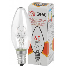 Лампочка ЭРА B36 60Вт Е14 / E14 230В свечка прозрачная цветная упаковка