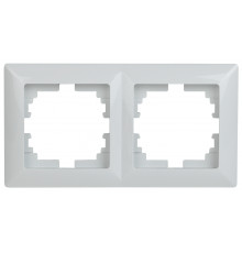 Рамка для розеток и выключателей Intro Solo 4-502-01 на 2 поста, СУ, белый