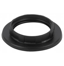 ЭРА Кольцо для патрона E14, пластик, черное