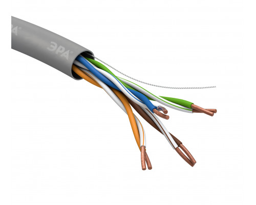 Кабель витая пара ЭРА SIMPLE U/UTP 4x2x24AWG Cat5e CU PVC 305м