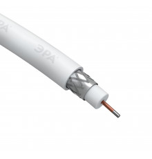 ЭРА Кабель коаксиальный RG-6U, 75 Ом, CCS/(оплётка Al 48%), PVC, цвет белый, бухта 100 м, SIMPLE