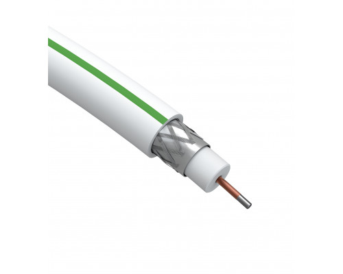 ЭРА Кабель коаксиальный SAT 703 B,75 Ом, CCS/(оплётка Al, 75%), PVC,цвет белый,  бухта 100 м, SIMPLE