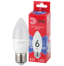 Лампочка светодиодная ЭРА RED LINE LED B35-6W-865-E27 R E27 / Е27 6 Вт свеча холодный дневной свет