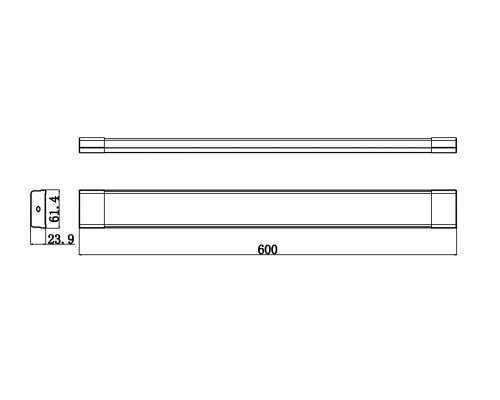 Светильник светодиодный линейный ЭРА SPO-531-0-65K-018 18Вт 6500К 1400Лм IP20 600мм опал
