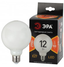 Лампочка светодиодная ЭРА F-LED G95-12w-827-E27 OPAL E27 / Е27 12Вт филамент шар матовый теплый белый свет