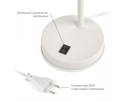 Настольный светильник ЭРА N-117-Е27-40W-W белый