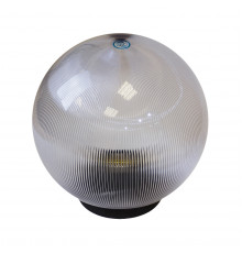 Садово-парковый светильник ЭРА НТУ 02-60-252 шар прозрачный призма на опору / кронштейн IP44 Е27 max60Вт d250mm
