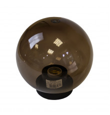 Садово-парковый светильник ЭРА НТУ 01-100-305 шар дымчатый на опору / кронштейн IP44 Е27 max100Вт d300mm