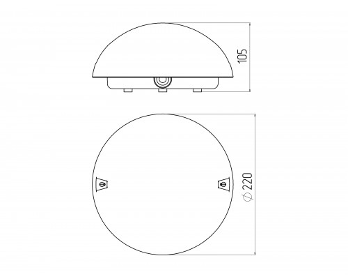 Светильник ЭРА НБП 06-60-002 Сириус поликарбонат IP54 E27 max 60Вт D220 круг матовый