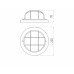Светильник ЭРА НБО 03-60-022 Кантри дерево/стекло решетка IP54 E27 max 60Вт D220 круг орех