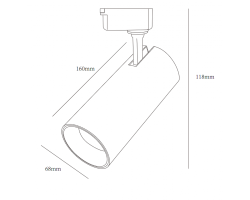 Трековый светильник однофазный ЭРА TR5-20 COB WH светодиодный 20Вт 4000К 1400Лм белый