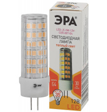 Лампочка светодиодная ЭРА STD LED JC-5W-12V-CER-827-G4 G4 5 Вт керамика капсула теплый белый свет