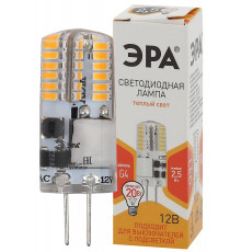 Лампочка светодиодная ЭРА STD LED-JC-2,5W-12V-SLC-827-G4 G4 2,5Вт силикон капсула теплый белый свет