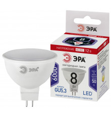 Лампочка светодиодная ЭРА STD LED MR16-8W-12V-860-GU5.3 GU5.3 8 Вт софит холодный дневной свет