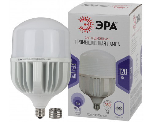 Лампа светодиодная ЭРА STD LED POWER T160-120W-6500-E27/E40 Е27 / Е40 120 Вт колокол холодный дневной свет  с доставкой по Санкт-Петербургу и по всей России.